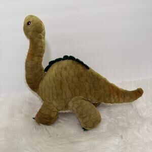 Hug Fun Plush Dinosaur Stuffed Animal Toy Brontosaurus Green Long Neck Dino